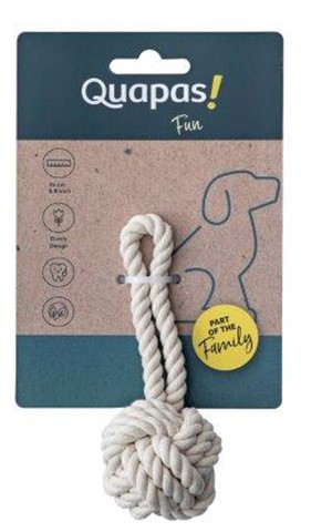 Quapas! koiran köysilelu Pallo narulla 15cm