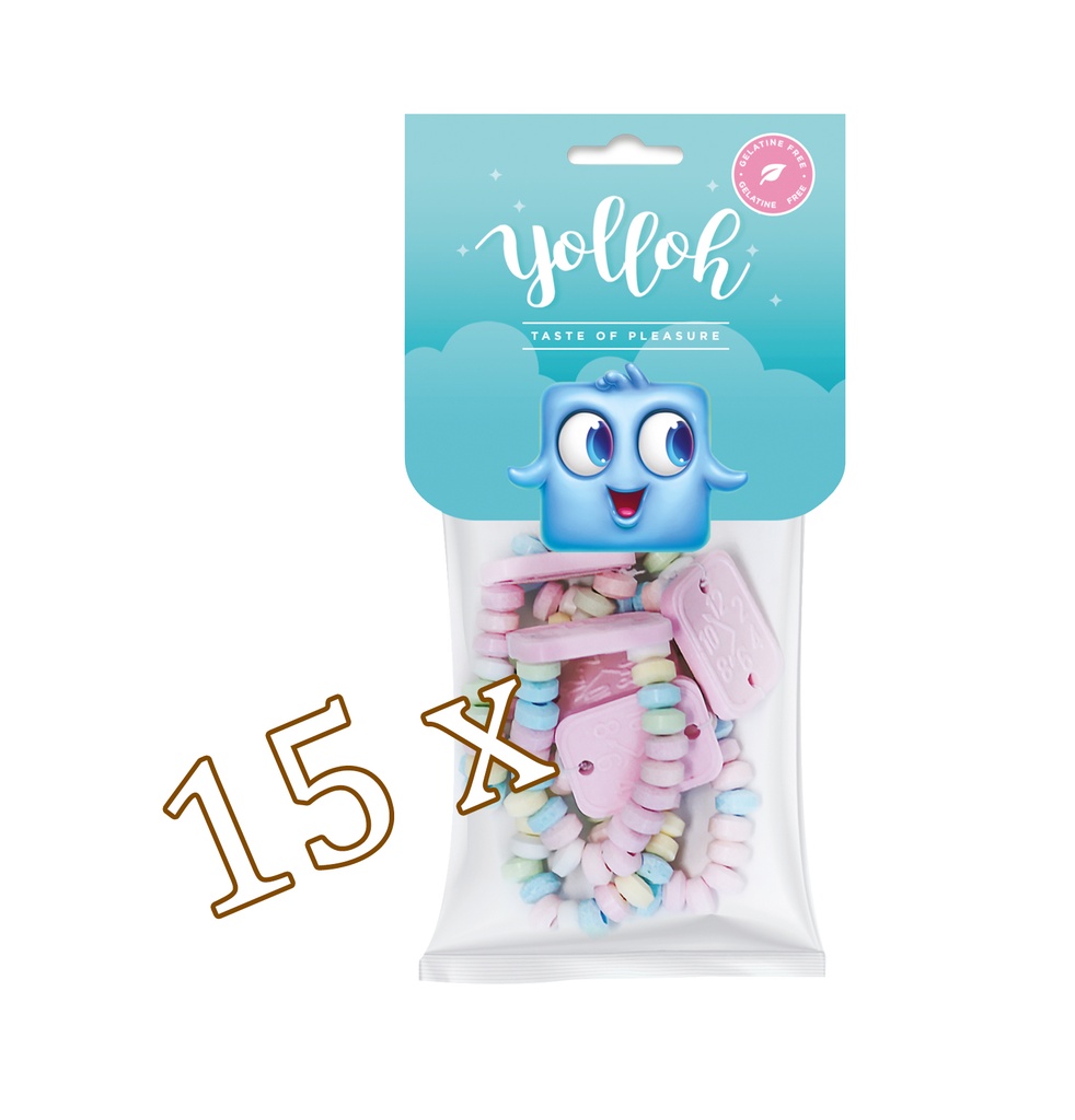 Kravatti, 15 kpl [5407007521319] Yolloh herkkurannekkeet gelatiiniton 70g