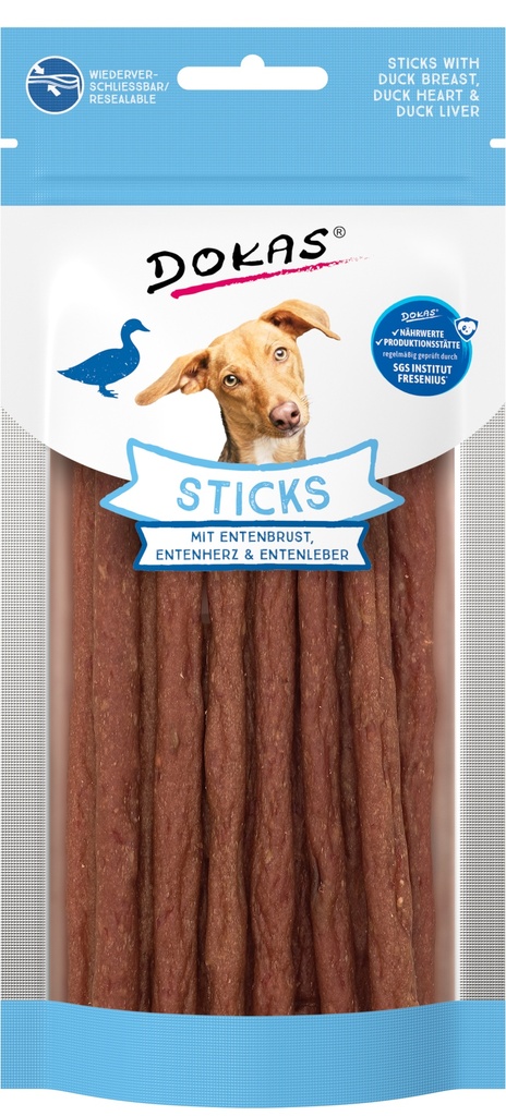 Dokas koiran herkkutikut ankanrinta, -sydän ja -maksa 60g