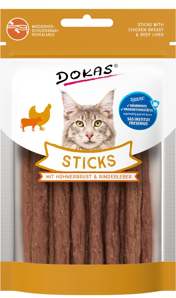 Dokas kissan herkkutikut kananrinta-naudanmaksa 30g