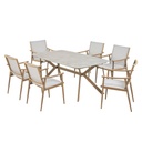 NAPA ruokailuryhmä ulos 6 hengelle, beige