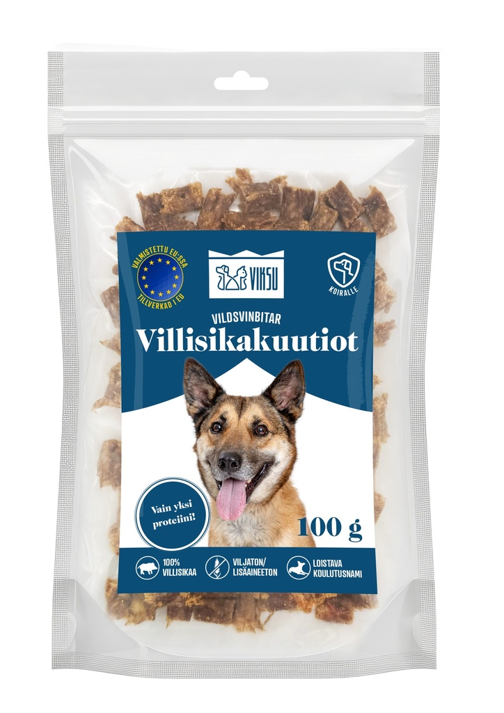 Viksu koiralle kuutiot villisika 100g