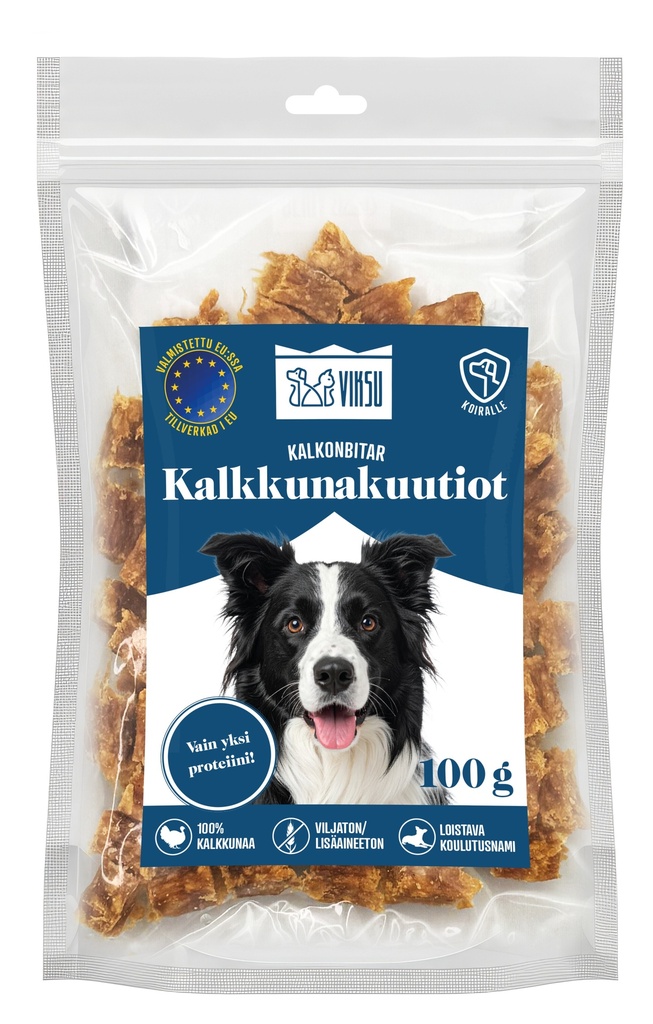 Viksu koiralle kuutiot kalkkuna 100g