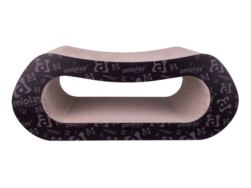 Amiplay kissan raapimalauta L 58x29,5x22,5cm, musta
