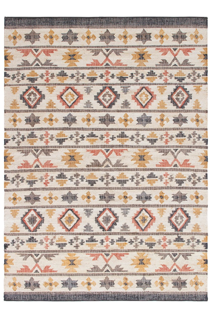 Jalal Kilim Nirvana 1 -juuttimatto 200x140cm, beige/kirjava