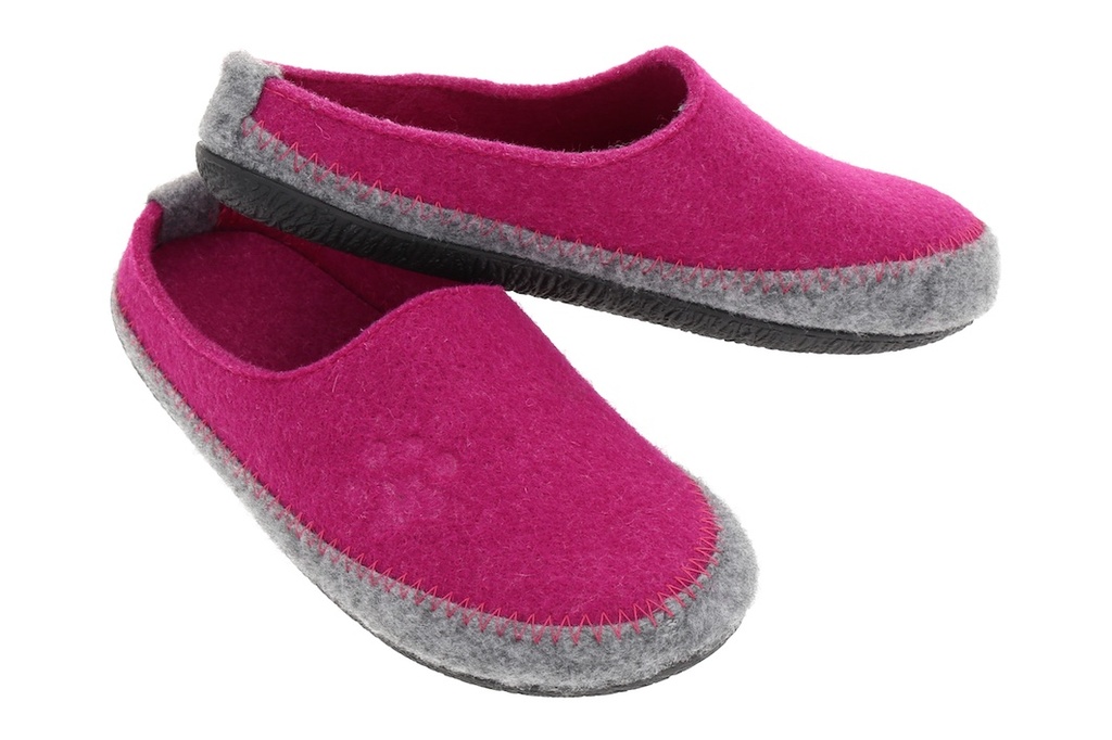 [6417783153283] Wildstep wool+ -villatohvelit, pinkki/vaaleanharmaa 38