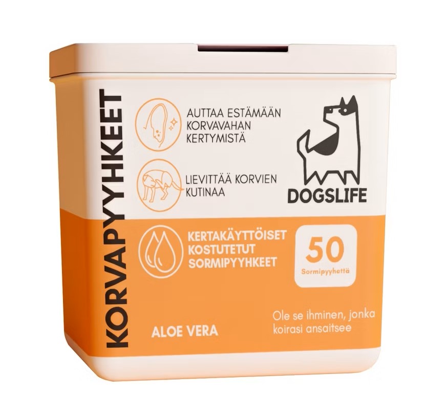 Dogslife hoitavat korvanpuhdistuslaput 50kpl