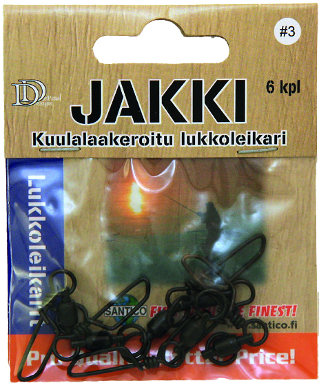 Jakki kuulalaakerilukkoleikarit 6 kpl