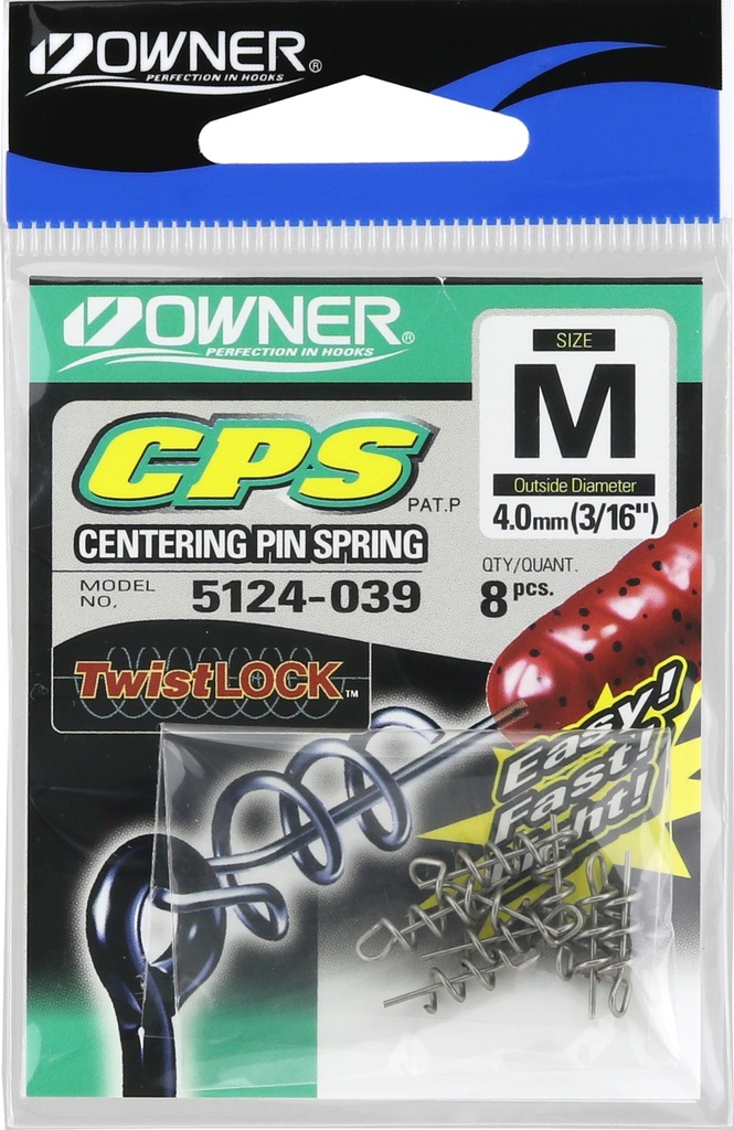 Owner CPS Centering Pin Spring vaihtojigiruuvi koko SS 9 kpl