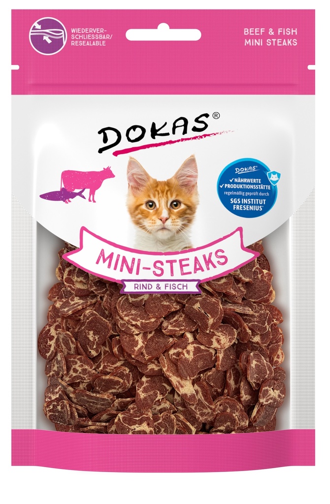 Dokas kissalle minipihvit nauta&amp;turska 25 g