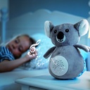 Reer Koko Koala lasten yövalo musiikilla ja itkusensorilla, harmaa