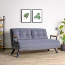 Chic Home Saima 2-istuttava vuodesohva 133 cm, harmaa