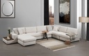 Chic Home Loop kulmasohva divaanilla ja sivupöydällä 428x272x194 cm L, harmaa