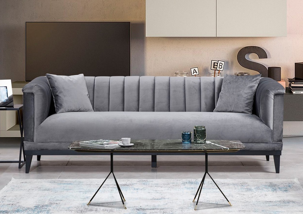 Chic Home Trendy - Dark Grey 3-Seat Sofa