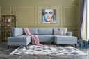 Chic Home Väinö kulmavuodesohva 2 divaanilla 300x202xK78 cm, vaaleansininen