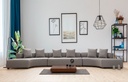 Chic Home Gisele U modulaarinen kaarisohva 522 cm, harmaa