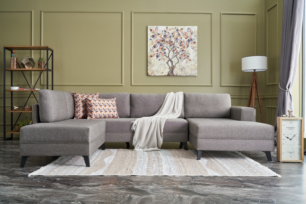 Chic Home Väinö kulmavuodesohva 2 divaanilla 300x202xk78 cm, taupe