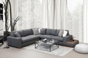 Chic Home Loop kulmasohva sivupöydällä 323x282 cm, tummanharmaa