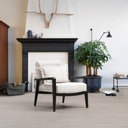 Chic Home Anitta nojatuoli 77x84xK90 cm, luonnonvalkoinen/musta