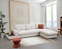 Chic Home Loop kulmasohva divaanilla ja sivupöydällä 312x194 cm R, valkoinen
