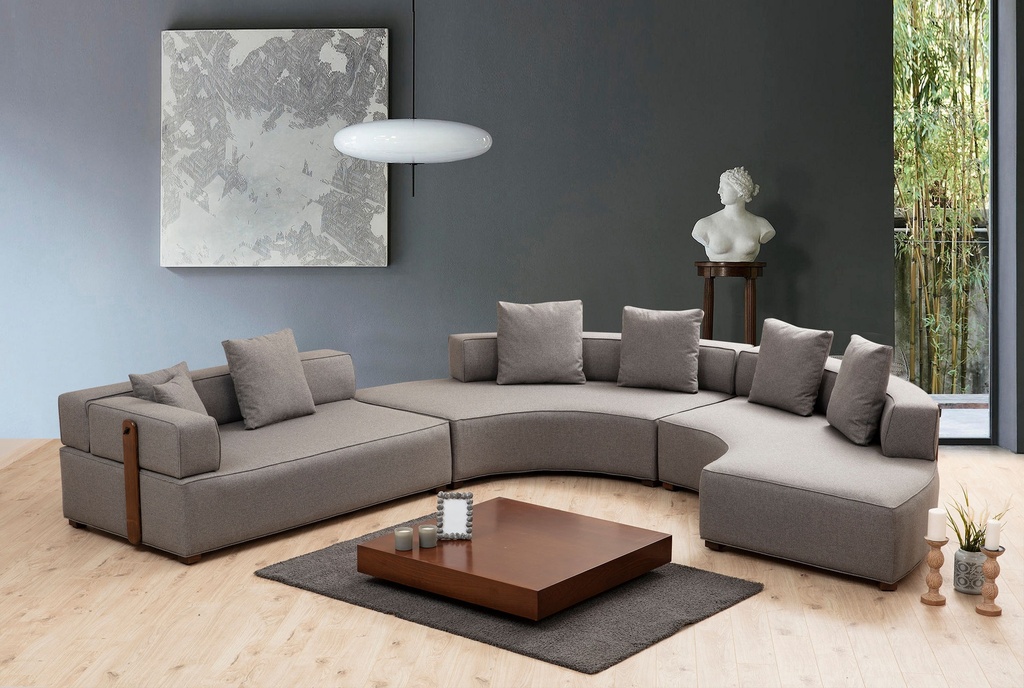 Chic Home Gisele modulaarinen kaarisohva 522 cm L, harmaa