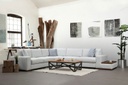 Chic Home Loop kulmasohva sivupöydällä 363x282 cm, valkoinen