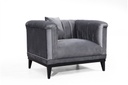 Chic Home Trendy - Dark Grey Wing Chair