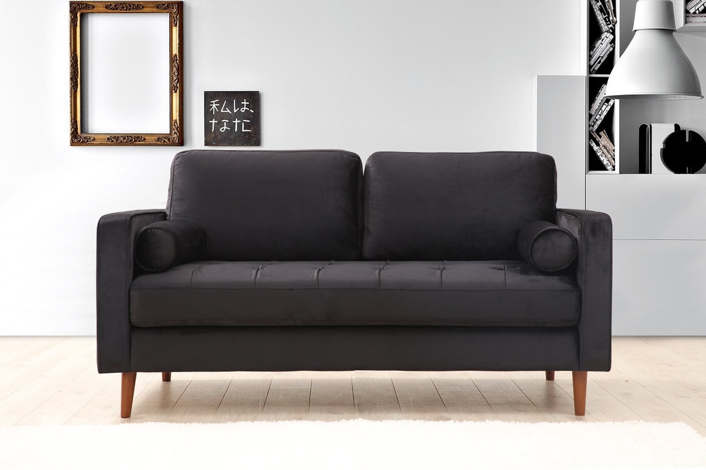 Chic Home Rebekka 2-istuttava sohva 175 cm, musta