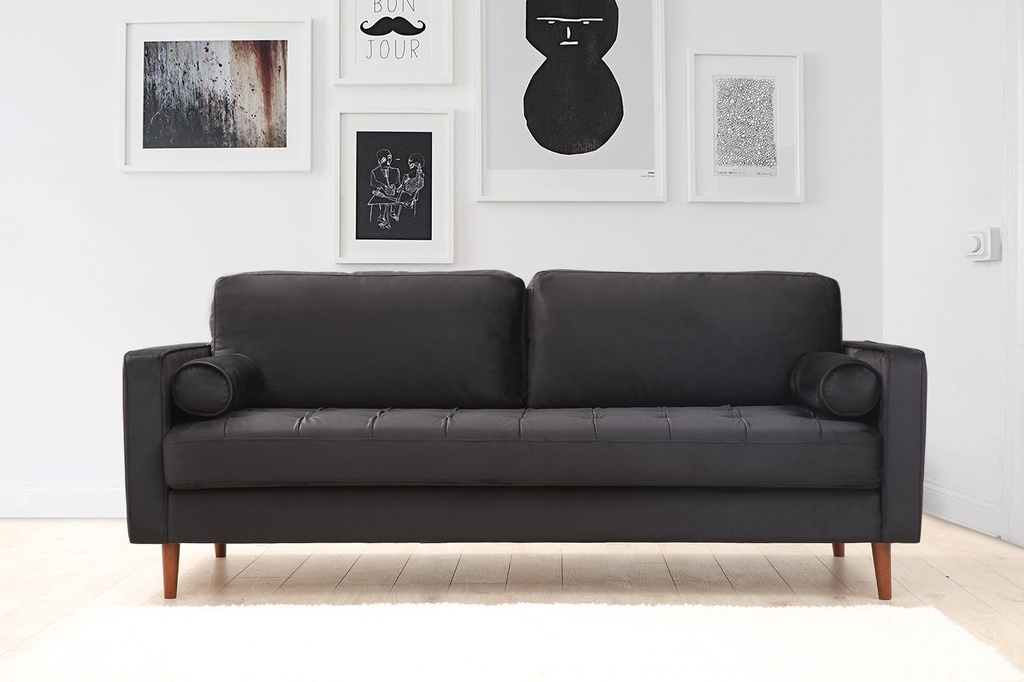 Chic Home Rebekka 3-istuttava sohva 215 cm, musta