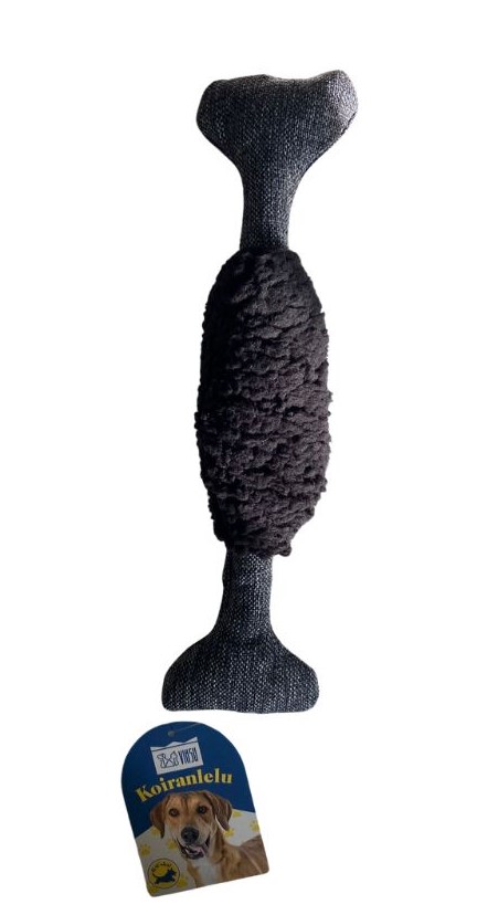 Viksu koiranlelu Herkkuluu musta-harmaa 26cm