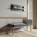 Chic Home Fiina eteispenkki 120 cm + naulakko, ruskea/antrasiitti