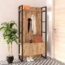 Chic Home Milka naulakko säilytystilalla 90x34xK180 cm, ruskea/musta