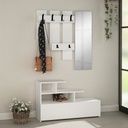 Chic Home Varpu naulakko kenkäkaapilla 100x30xK61 cm + peili, valkoinen