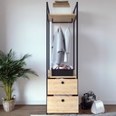 Chic Home Rüşen Gardırop Tekli iki Çekmeceli L611 vaatehyllykkö, tammi