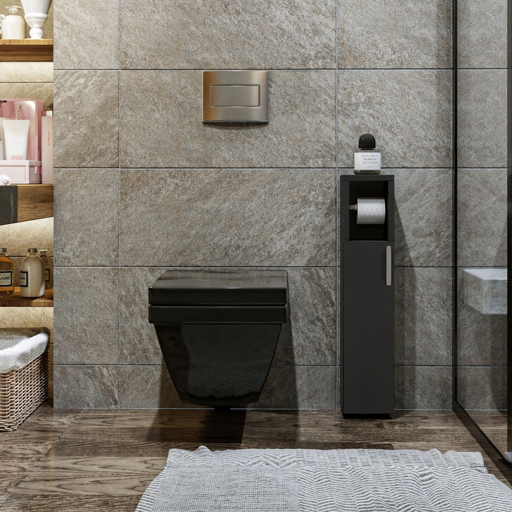 Chic Home Stara säilytyskaappi WC-/kylpytiloihin 15x12xK65 cm, antrasiitti
