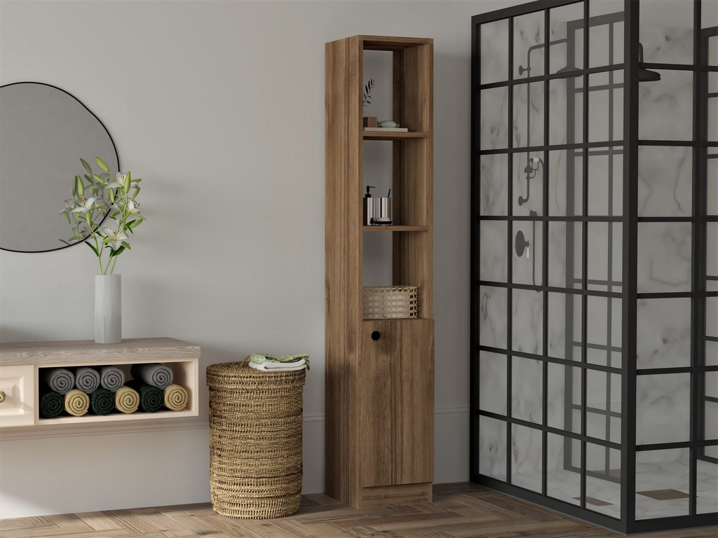 Chic Home Teresa kaappi kylpy- ja WC-tiloihin 30x30xK170 cm, tummanruskea