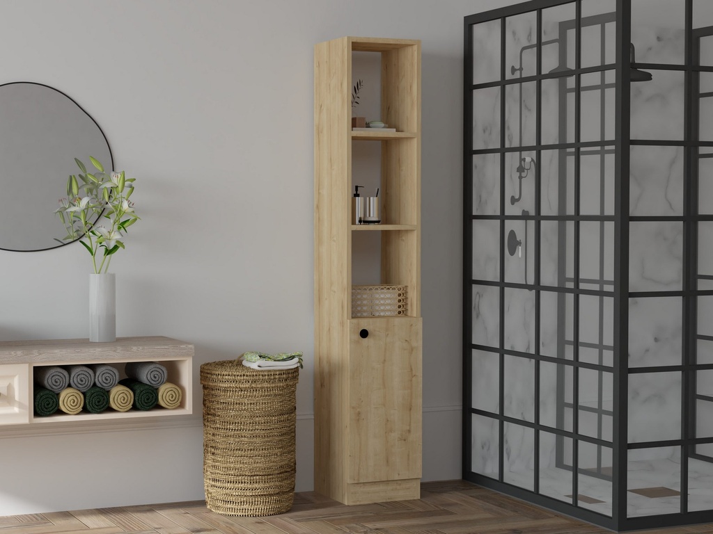 Chic Home Teresa kaappi kylpy- ja WC-tiloihin 30x30xK170 cm, vaaleanbeige