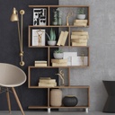Chic Home Jarno kirjahylly 90x20xK156 cm, tummanruskea