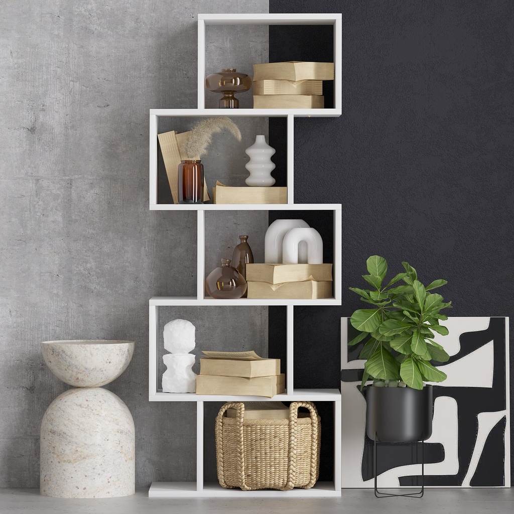 Chic Home Meriina hyllykkö 60x30xK150 cm, valkoinen