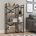 Chic Home Annikki hyllykkö 88x30xK138 cm, ruskea/musta