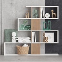 Chic Home Heino kirjahylly 120x20xK109 cm, valkoinen/vaaleanruskea
