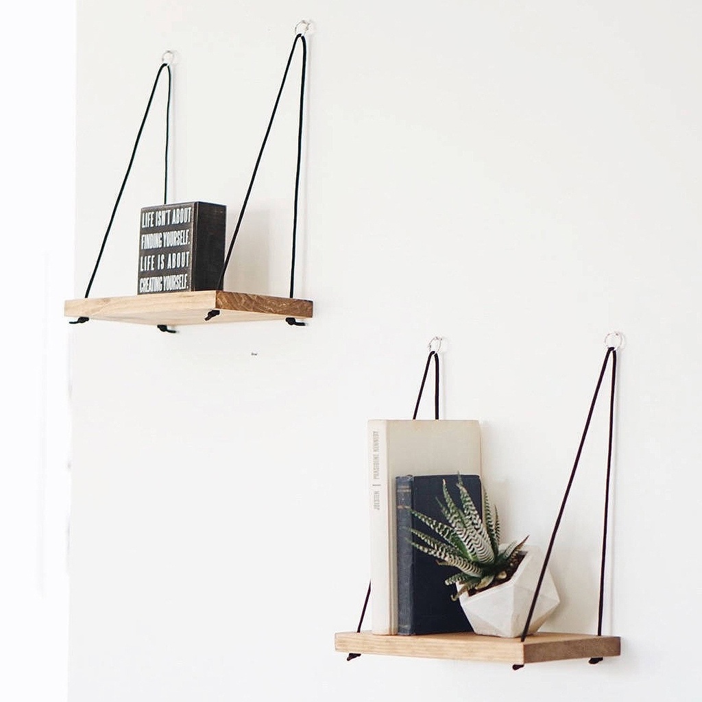 Chic Home Aarni seinähylly 40x13xK50 cm, vaaleanruskea