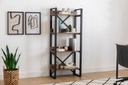 Chic Home Artturi kirjahylly 63x32xK150 cm, ruskea/musta