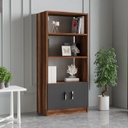 Chic Home Valentia kirjahylly alakaapilla 64x36xK140 cm, tummanruskea/antrasiitti
