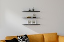 Chic Home Panu seinähyllyt L60xS14 cm 3 kpl, antrasiitti