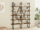 Chic Home Juhani kirjahylly 126x26xK160 cm, ruskea/musta