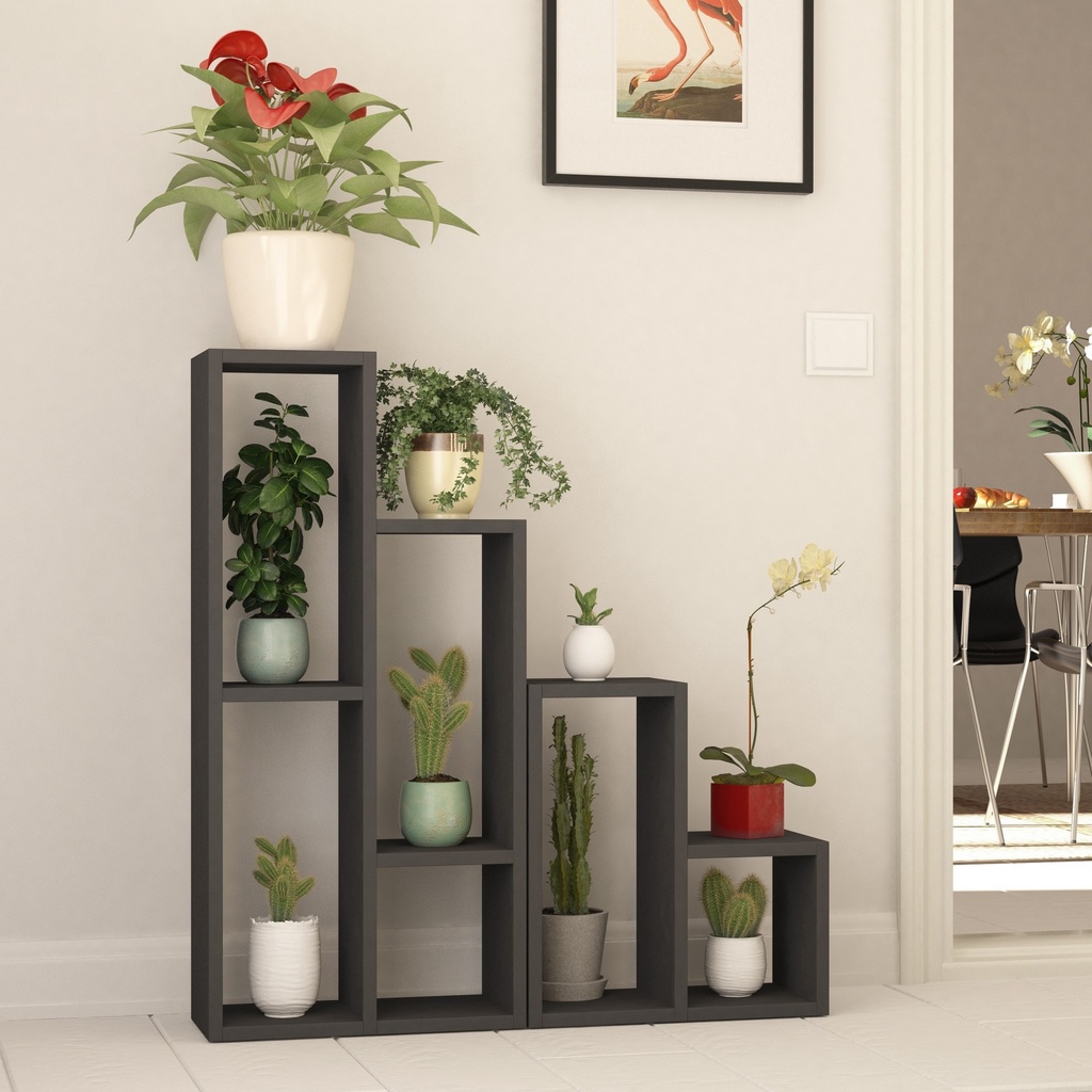 Chic Home Sylvi 2-osainen hyllykkö 84x20xK89 cm, antrasiitti