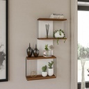 Chic Home Daavid seinähylly 65x19xK96 cm, tummanruskea