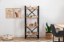 Chic Home Artturi kirjahylly 63x32xK150 cm, vaaleanruskea/musta