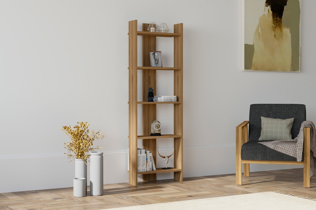 Chic Home Virpa hyllykkö 53x23xK149 cm, ruskea